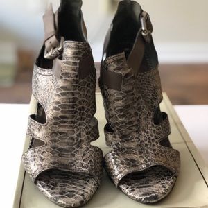 BCBGMAXAZRIA Snakeskin Print Sandals